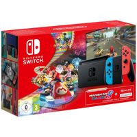 Console Nintendo Switch • Bleu Néon & Rouge Néon + Mario Kart 8 Deluxe (Code) + 3 mois d'abonnement NSO (Code)