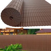 Canisse en PVC pour jardin - LOSPITCH - Marron - 140 x 300 cm