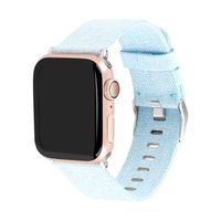Bracelet de rechange en Canvas Watch Strap Replacement compatible pour Apple Watch IWatch 1/2/3/4  Bleu claire