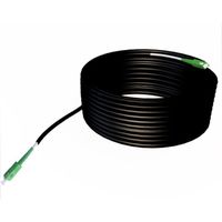 Elfcam® - Câble à Fibre Optique (Jarretière Optique) Monomode SC/APC á SC/APC pour L'extérieur, Compatible avec Orange Livebox(50M)