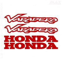 4 stickers VARADERO – ROUGE FONCE – sticker HONDA 125 1000 XL V - HON412