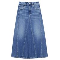 Jupe,jupe en Jean pour femmes, longue, fendue, taille haute, mode d'été, Midi, Vintage, Streetwear, 2023- Denim Skirt 6