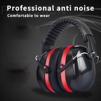 Casque anti-bruit, noir rouge, adapté pour une utilisation dans un environnement de 05 dB, facile à porter