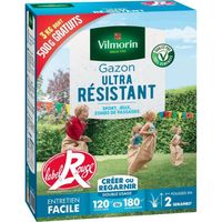 Semences de gazon ultra résistant - VILMORIN - Label rouge - Boîte de 3 kg dont 0,5 kg gratuit