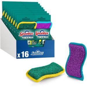 Éponges Microfibre Spontex 3D - Dégraissantes, Pour Cuisine, Vitrocéramique, Inox - Lot