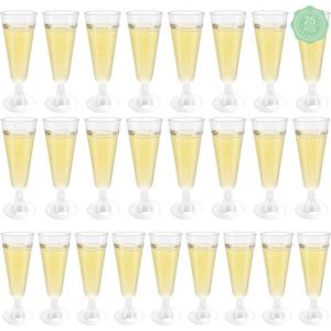 Coupe à Champagne Verres à Champagne Plastique 25 Pièces 150ml Verre