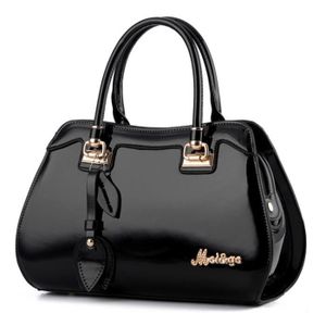 Sac a main cuir vernis noir top