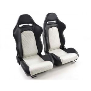 Siège Baquet AUTO-STYLE Noir Réglable - Look Racing Et Confortable