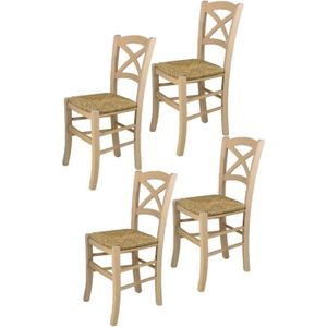 CHAISE Tommychairs - Set 4 chaises cuisine CROSS, robuste