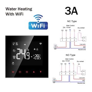 OBJET DÉCORATION MURALE WIFI-WT100W - Thermostat intelligent WiFi, chauffa