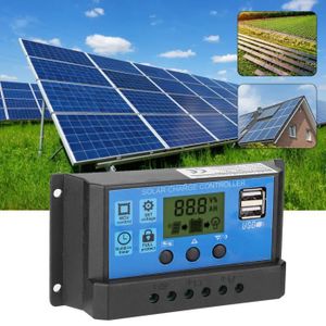KIT PHOTOVOLTAIQUE BEF Kit photovoltaique Contrôleur charge solaire photovoltaïque intelligent régulateur panneau cellule automatique PWM (10A)