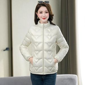 MANTEAU - CABAN Manteau Femme - Ample Nouvelle arrivee court Mode Loisir Garder au chaud - Blanc LZ
