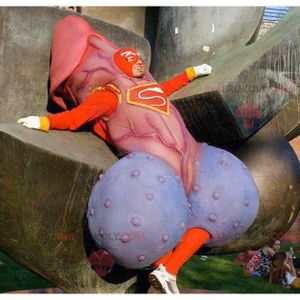 DÉGUISEMENT - PANOPLIE Mascotte de pénis géant en tenue de super-héros - 