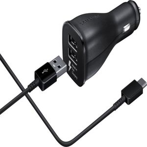 iWotto 18W - Chargeur USB pour Voiture avec câble Type-C - Ensemble de  chargeurs pour Requins - 2 chargeurs USB 3.0 - Compatibilité Allume-Cigare  et Quick Charge pour Les appareils Mobiles QI 