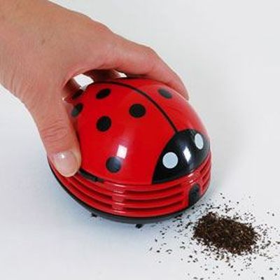 Mini Aspirateur De Bureau En Forme De Coccinelle - Sans Fil, Pour Poussière Sur Table, Clavier, Voiture, Rouge