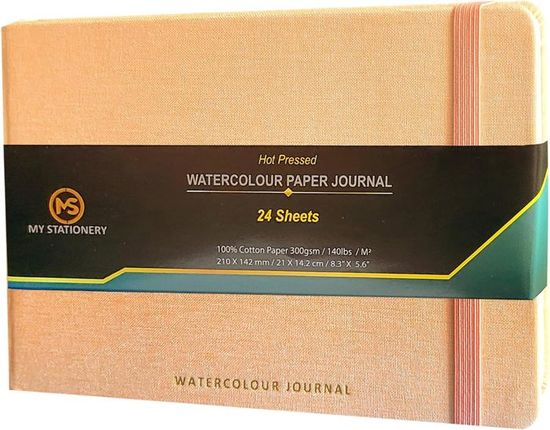 Carnet Aquarelle Tumuarta – Papier Coton 300 G/m², 24 Feuilles, Format 14x14 Cm – Idéal Pour Peinture, Croquis, Marqueurs Et Pastels – Bloc Micro-perforé Avec Fermeture élastique
