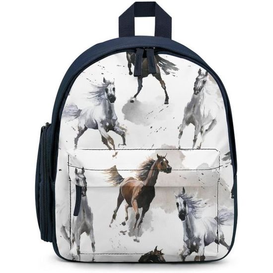 Sac à Dos à Cordon – Fleur De Cheval, 36x42 Cm, Polyester, Pour Sport, Piscine, école