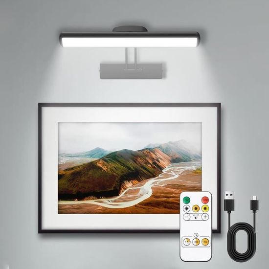 Eclairage Tableau Led Pile Lampe Murale Sans Fil,Applique Tableau Avec  Minuterie Pour Peinture,33 Cm Lumière De Peinture D'I[x2881] - Cdiscount  Maison