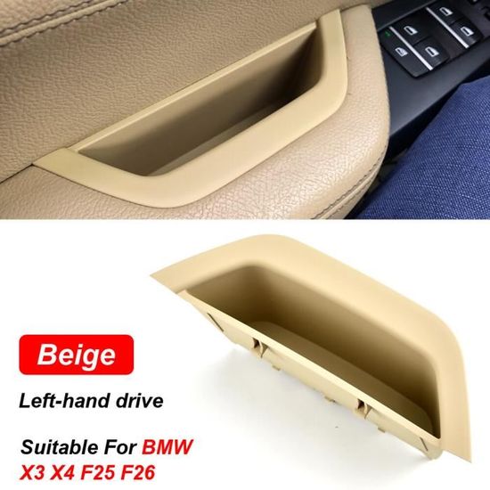 Boîte De Rangement Pour Poignée De Porte BMW X3 X4 - Noir - Compatible F25 F26 (2010-2017) - Installation Facile