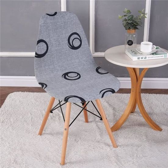 Housse Extensible Pour Pouf Rond - Tissu Antidérapant Et Lavable - Diam. 25-33 Cm, H. 30-36 Cm - Déco Salon - 12