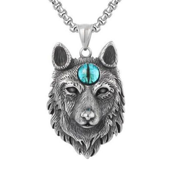 Acheter Collier pendentif Vintage en acier inoxydable 316L pour hommes, nordique Viking Odin arme Viking Lance