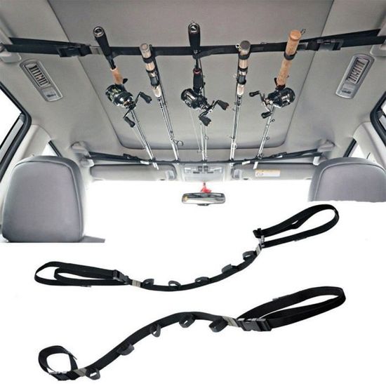 Support Canne à Pêche Pour Véhicule - Capacité 6 Cannes - Réglable 34-57 Cm - Modèle Lourd #R024 - Neuf