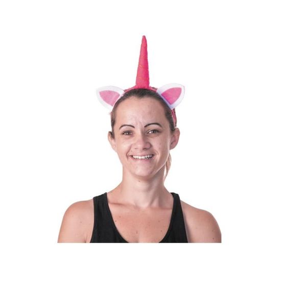 Set Licorne – Bandeau Corne + écharpe Satin Rose/or, Accessoire Fête Et Cosplay Enfant