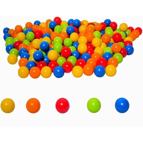Intex Lot de 100 Grandes Balles Amusantes en Plastique Multicolores pour Foyers à Balles (Lot de 4 Intex Lot de 100 Grandes Balles Amusantes en Plastique Multicolores pour Foyers à Balles (Lot de 4