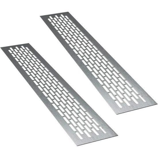 Sossai® Aluminium Ventilatierooster Alucratis  4 Stuk  Rechthoekig Afmetingen 80 X 6 Cm Kleur Zwart Afvoerluchtrooster 3007614345