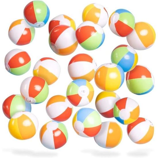 Ballons De Plage Gonflables - Lot De 12, PVC, Diamètre 30 Cm Environ - Pour Piscine, Plage, Jeux Enfants