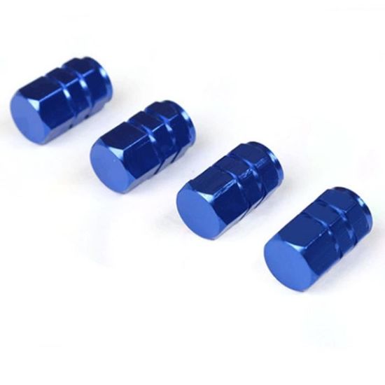 Bouchons De Valve Pneu – Lot De 4 En Aluminium Anodisé – Couleurs Argent, Rouge, Bleu, Noir – Pour Voiture, Moto, Vélo