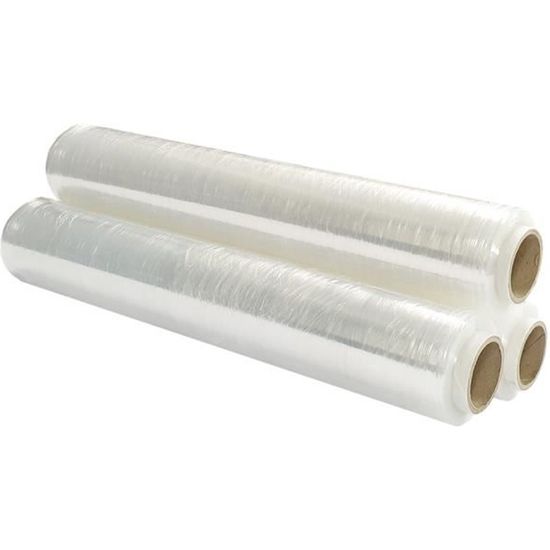 Lot De 6 Rouleaux Film étirable Palette - 23 Microns - 2,5 Kg Chaque - Transparent - Protection Emballage Professionnelle