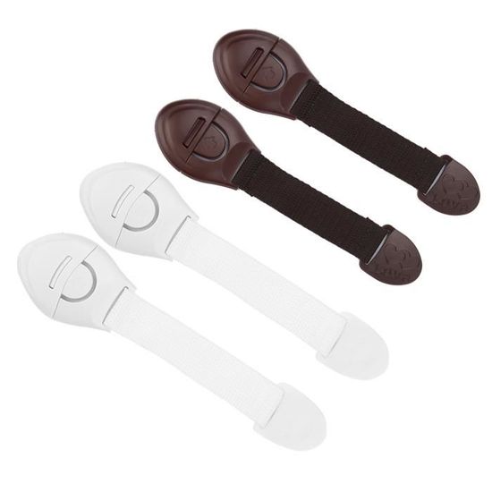 Blanc - Serrure De Tiroir à Main Anti-pincement Pour Bébé, 4 Pièces-6