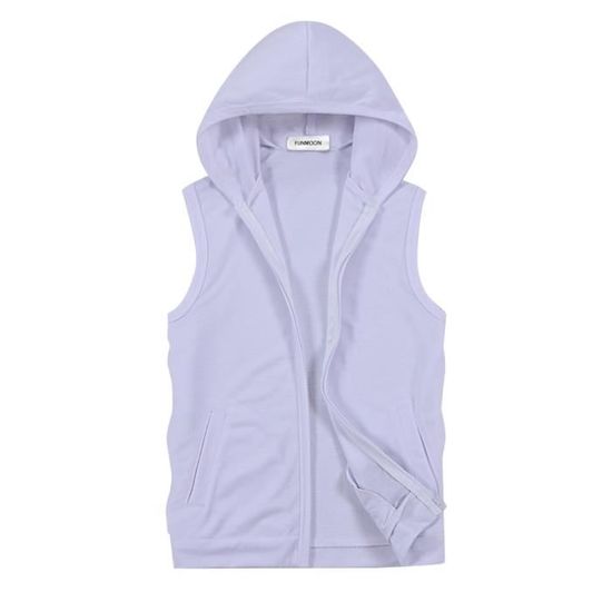 Sweat sans manche capuche homme discount