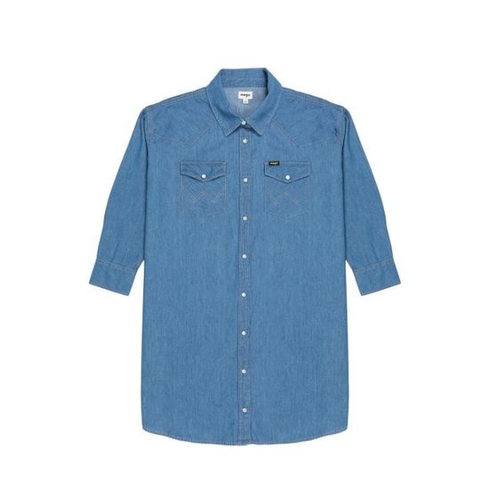 Chemise Femme Wrangler Rock 47 - 100% Coton Turquoise - Taille XL - Neuf Avec Étiquettes