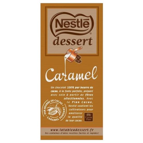 Nestle Nestle Dessert Tablette Chocolat Caramel 170g Lot De 3