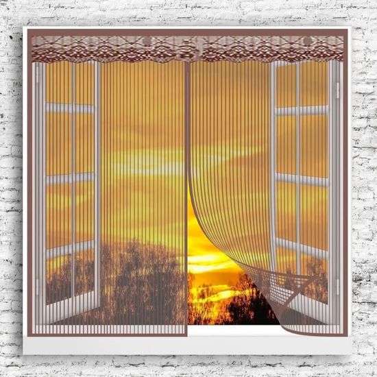 Porte Moustiquaire Magnétique 105X135Cm Fermeture Automatique Aimant