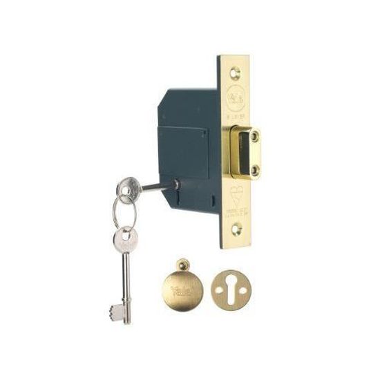 Yale Locks PM550PB30 Serrure à Pêne 5 Leviers- Finition Laiton Poli 72