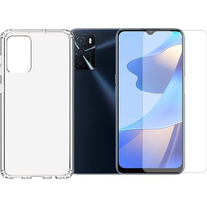 Coque de protection souple silicone + Verre trempé pour Oppo A16 6.52\