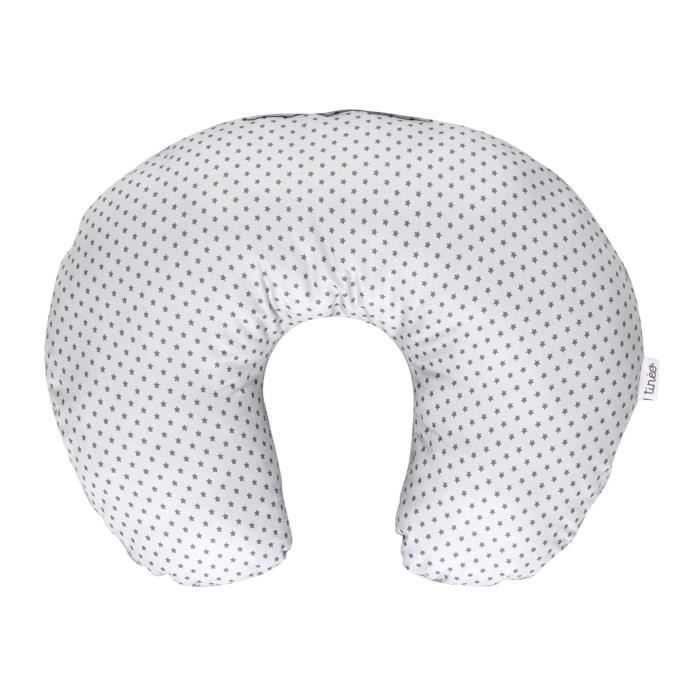 TINEO Coussin d'Allaitement nomade - Gris et écru