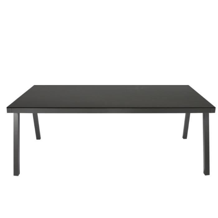 Table de jardin plateau en verre - Lubang