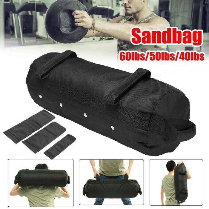 50LBS Sac de Force Sac de Sable Crossfit Sac d'Entraînement Sportif Sac de Poids MMA