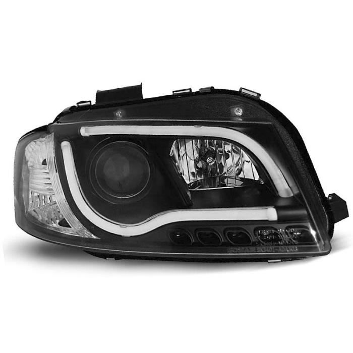 Paire de feux phares Audi A3 8P 03-08 led LTI noir (U98)