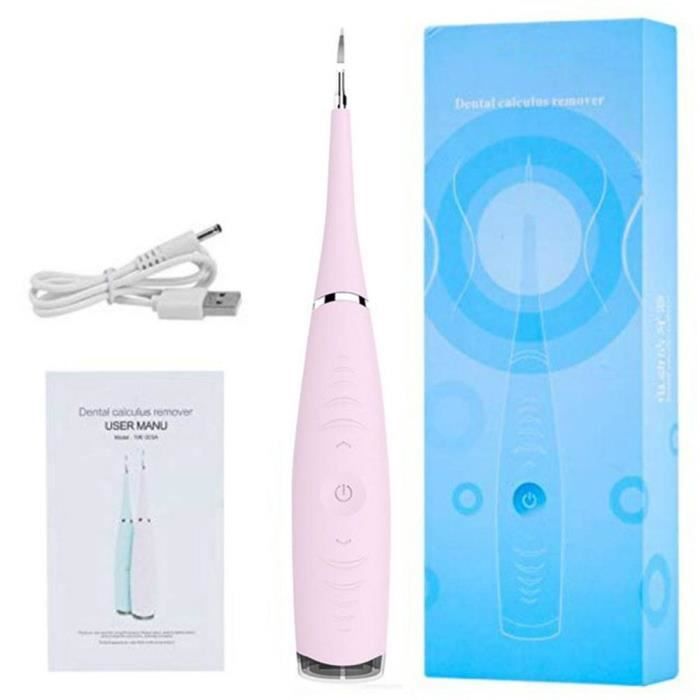 Détartreur dentaire électrique Ultra sonique Portable outil de calcul de dents détachant sonique tac - Modèle: Pink - HSJSTLDB02733