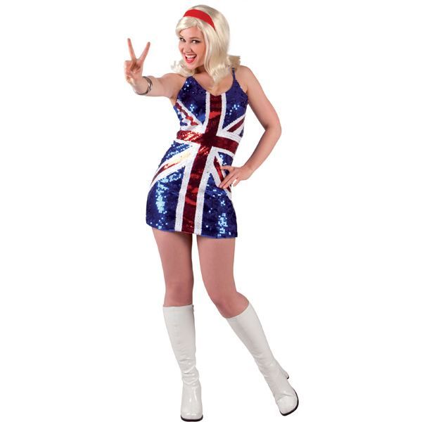 Costume Miss UK Paillettes - Taille M