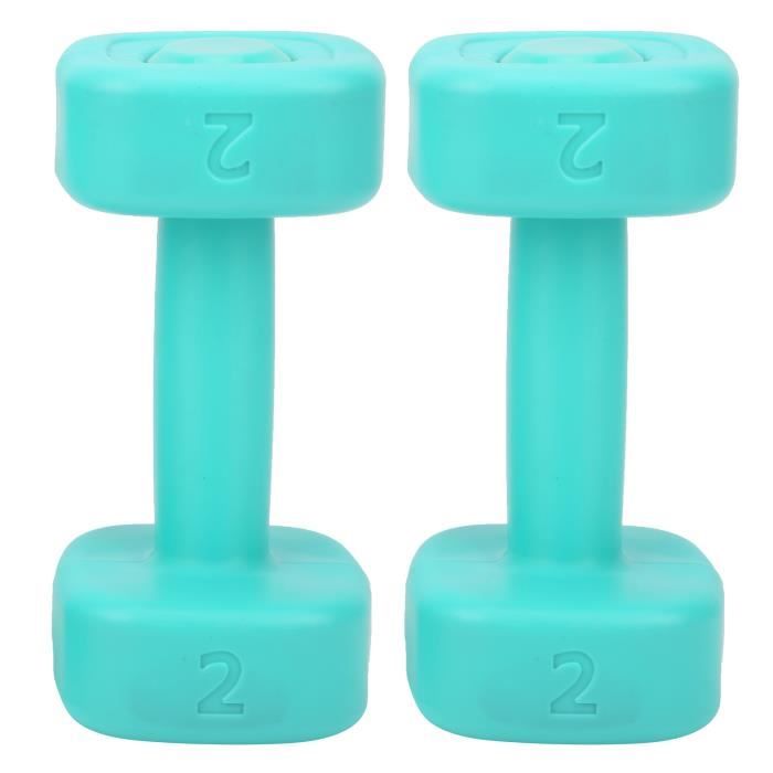 Drfeify Petit haltère 2pcs Haltère 4lb Haltérophilie Fitness Équipement de Perte de Poids de Sport Yoga Musculation(Vert )