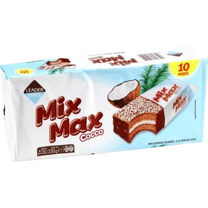 Gâteaux chocolat et noix de coco 350g Leader Price