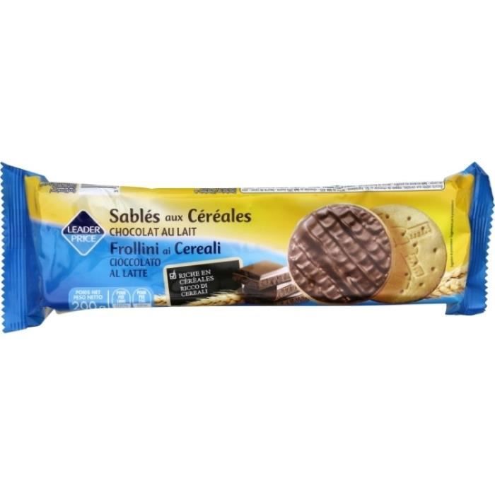 Sablé céréales chocolat 200g Leader Price