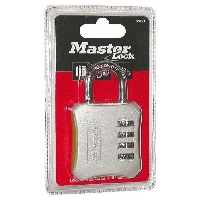 MASTER LOCK Cadenas à 4 chiffres - acier - 50 mm