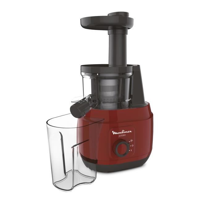 MOULINEX ZU150510 Juiceo Extracteur de jus, Pressage à froid, Vitesse unique, Fonction reverse, Pulpe réglable, Système anti-goutte